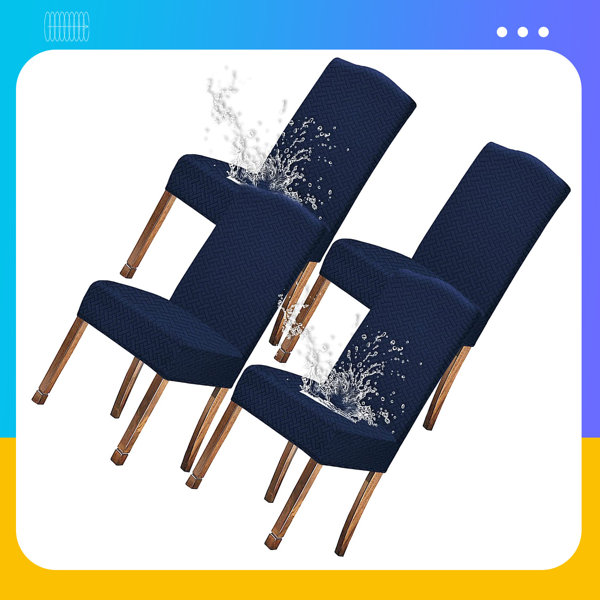 Eider & Ivory™ Chair Covers For Dining Room Stretch Removable Washable